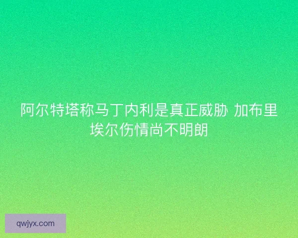 阿尔特塔称马丁内利是真正威胁 加布里埃尔伤情尚不明朗